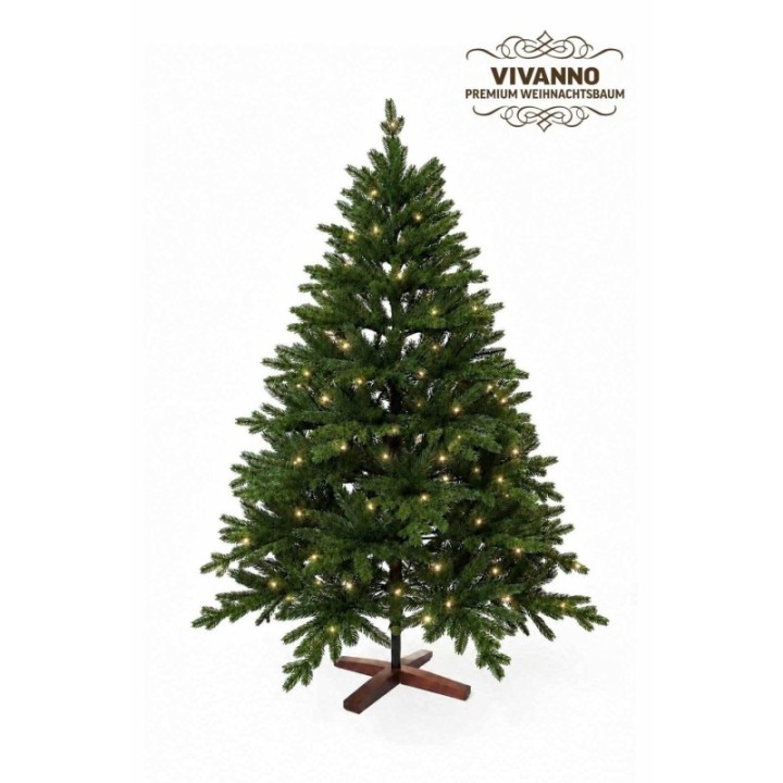 Künstlicher Premium Weihnachtsbaum Nordmanntanne LED, 150 cm hoch