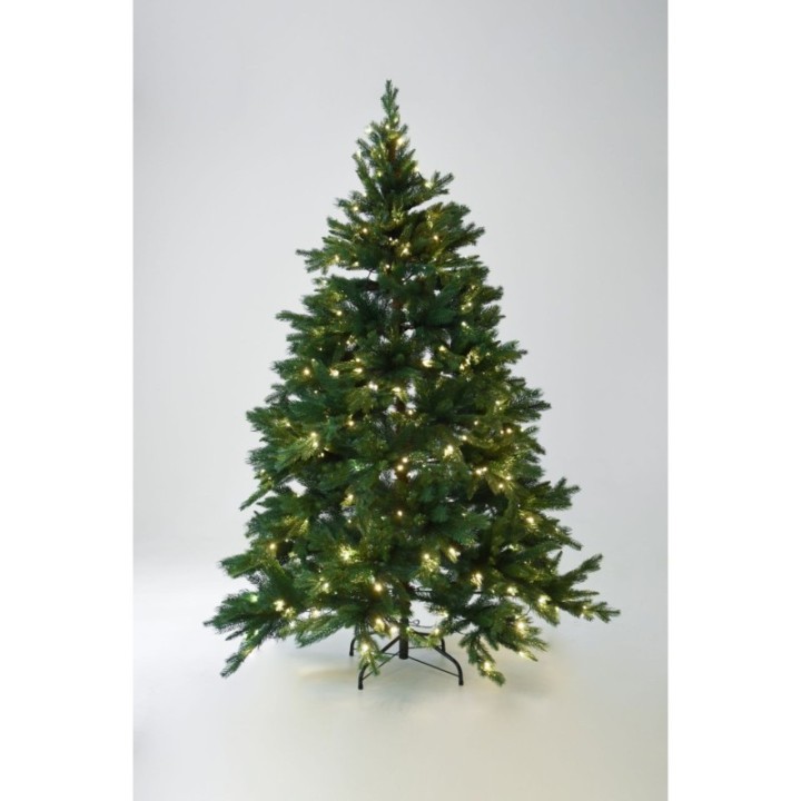 Künstlicher Premium Weihnachtsbaum Nordmanntanne LED, 150 cm hoch