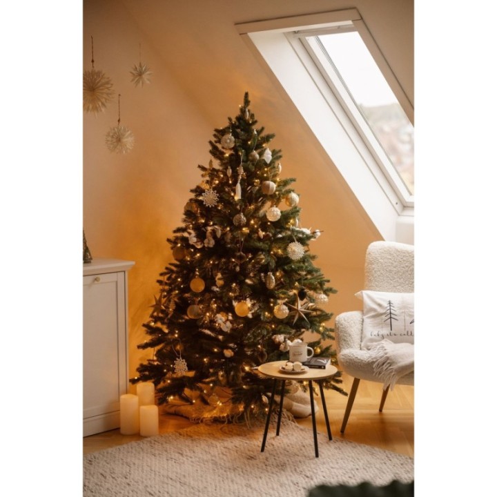 Künstlicher Premium Weihnachtsbaum Nordmanntanne LED, 180 cm hoch