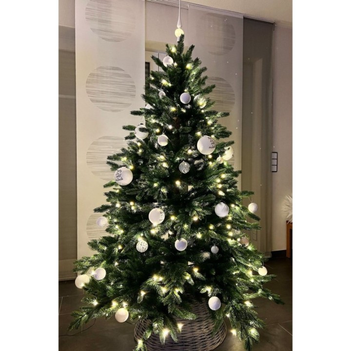 Künstlicher Premium Weihnachtsbaum Nordmanntanne LED, 180 cm hoch