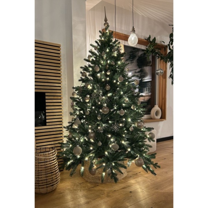 Künstlicher Premium Weihnachtsbaum Nordmanntanne LED, 180 cm hoch