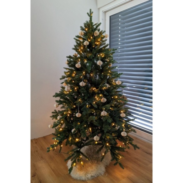 Künstlicher Premium Weihnachtsbaum Nordmanntanne LED, 180 cm hoch
