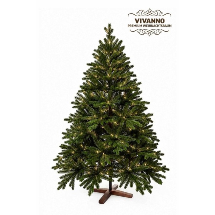 Künstlicher Premium Weihnachtsbaum Nordmanntanne LED, 180 cm hoch