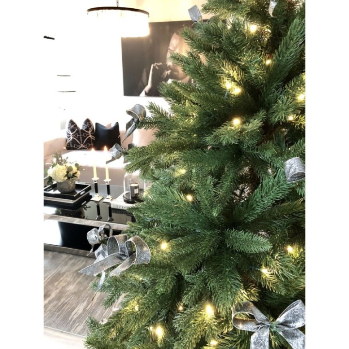 Künstlicher Premium Weihnachtsbaum Nordmanntanne LED, 180 cm hoch