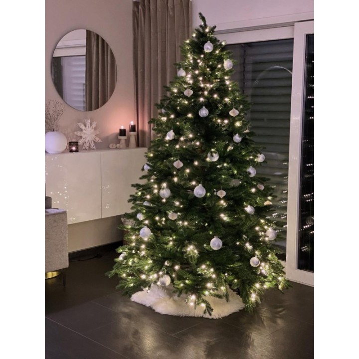 Künstlicher Premium Weihnachtsbaum Nordmanntanne LED, 210 cm hoch