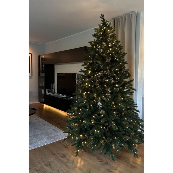 Künstlicher Premium Weihnachtsbaum Nordmanntanne LED, 240 cm hoch