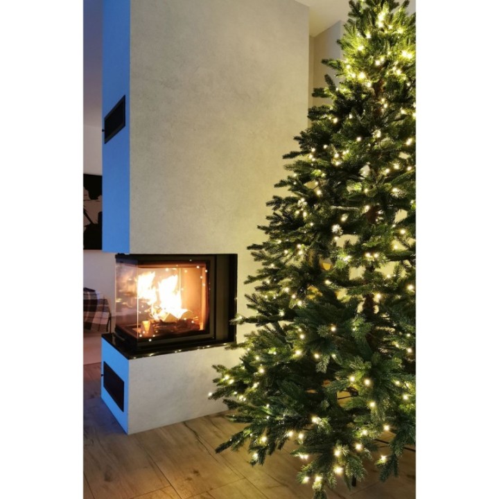 Künstlicher Premium Weihnachtsbaum Nordmanntanne LED, 240 cm hoch