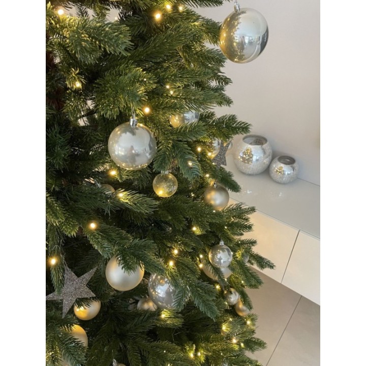 Künstlicher Premium Weihnachtsbaum Nordmanntanne LED, 240 cm hoch