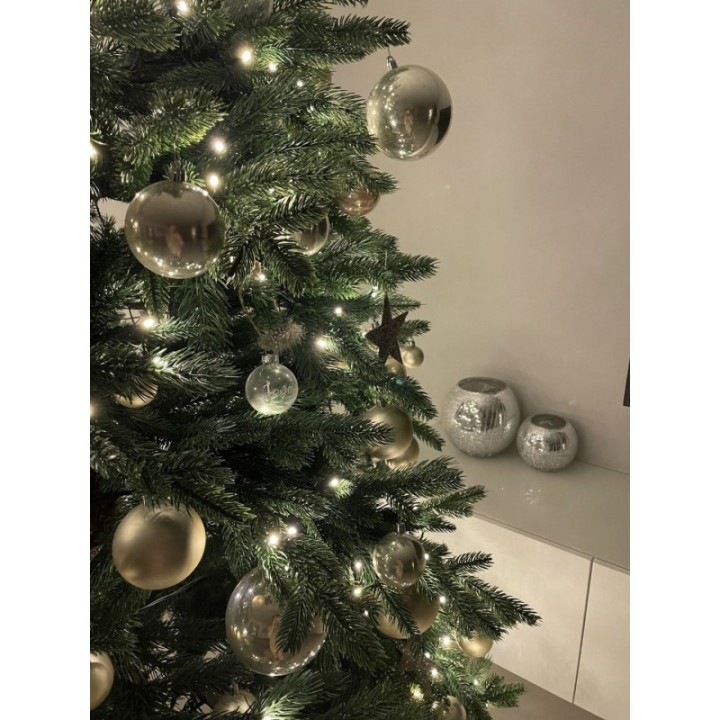 Künstlicher Premium Weihnachtsbaum Nordmanntanne LED, 240 cm hoch