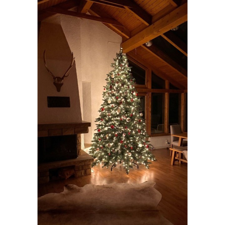 Künstlicher Premium Weihnachtsbaum Nordmanntanne LED, 300 cm hoch