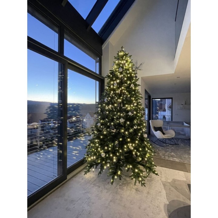 Künstlicher Premium Weihnachtsbaum Nordmanntanne LED, 300 cm hoch