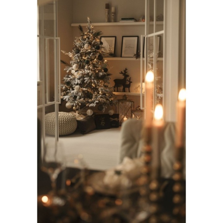 Künstlicher Weihnachtsbaum Premium Nordmanntanne mit Schnee, 180 cm hoch