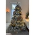 Künstlicher Weihnachtsbaum Premium Nordmanntanne mit Schnee, 210 cm hoch