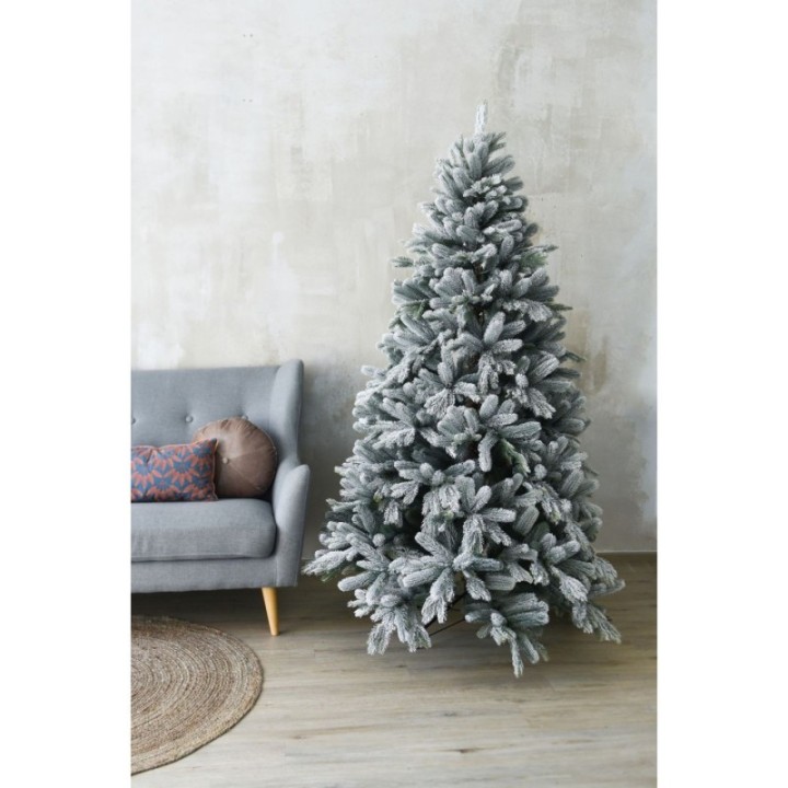 Künstlicher Weihnachtsbaum Premium Nordmanntanne mit Schnee, 210 cm hoch