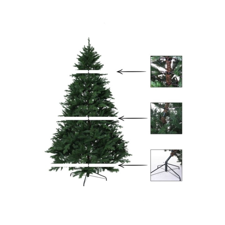 Künstlicher Premium Weihnachtsbaum Fichte, 210 cm hoch