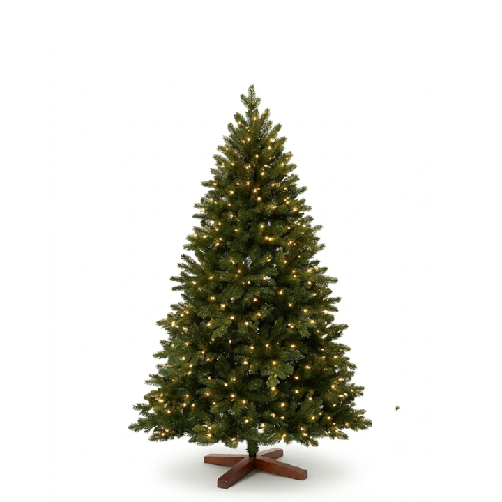 Künstlicher Premium Weihnachtsbaum Nordmanntanne LED, 210 cm hoch