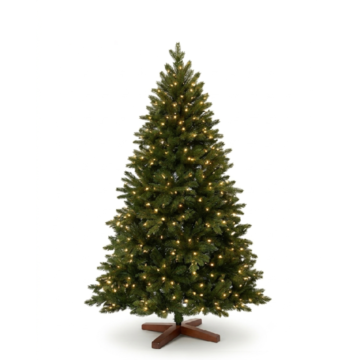 Künstlicher Premium Weihnachtsbaum Nordmanntanne LED, 240 cm hoch