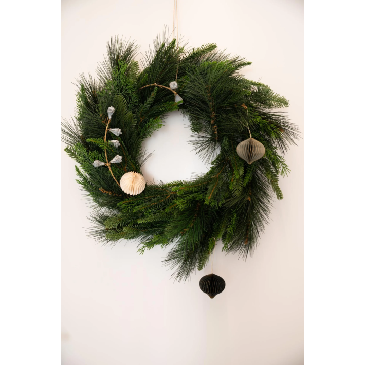 Weihnachtskranz Tannenkranz Kunstkranz gemischt grün, 60x13 cm