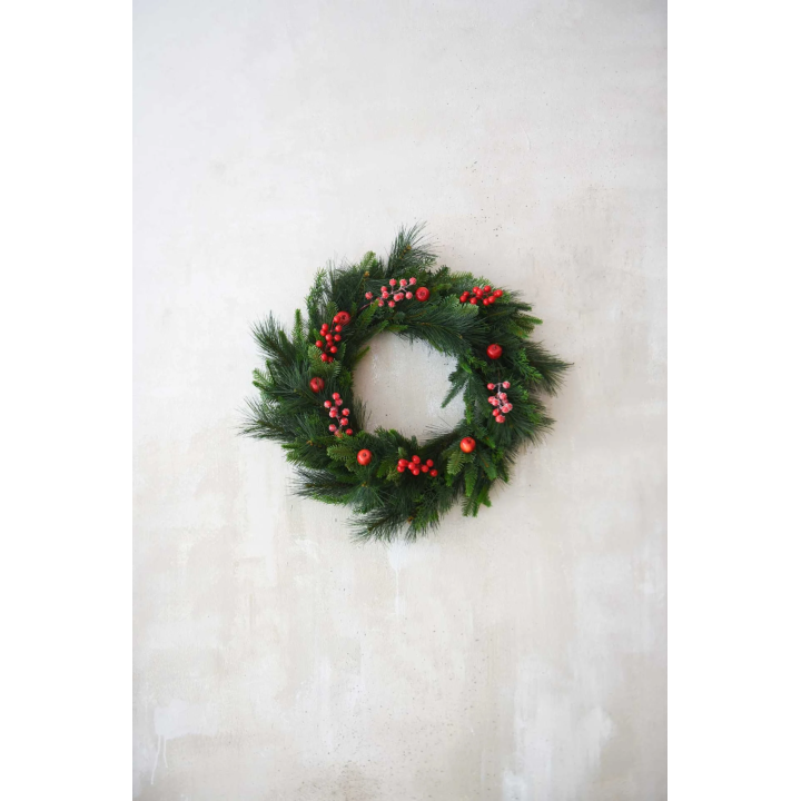 Weihnachtskranz Tannenkranz Kunstkranz gemischt grün, 70x15 cm