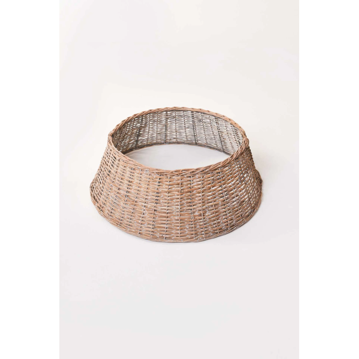 Tannenbaumabdeckung Tannenbaumverkleidung Rattan OSLONA beige natur
