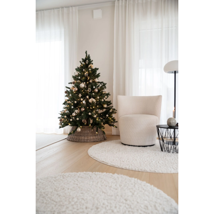 Tannenbaumabdeckung Tannenbaumverkleidung Rattan OSLONA beige natur