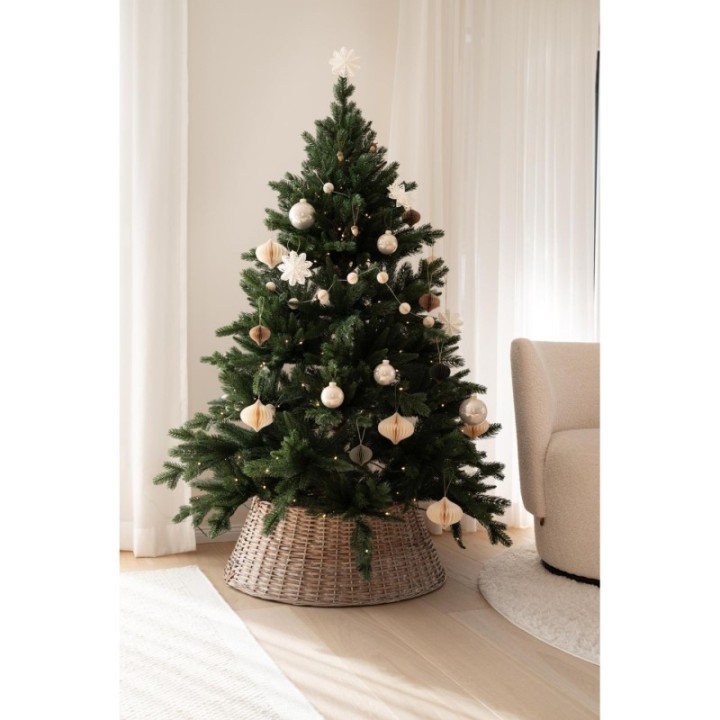 Künstlicher Premium Weihnachtsbaum Nordmanntanne LED, 150 cm hoch